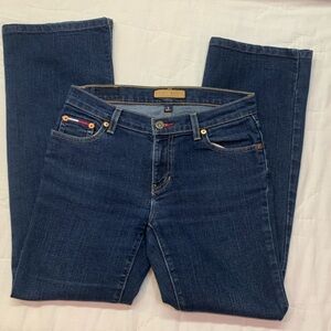 Tommy Hilfiger Junior’s Mid-Rise Bootcut Jeans - Dark Wash Stretch Denim